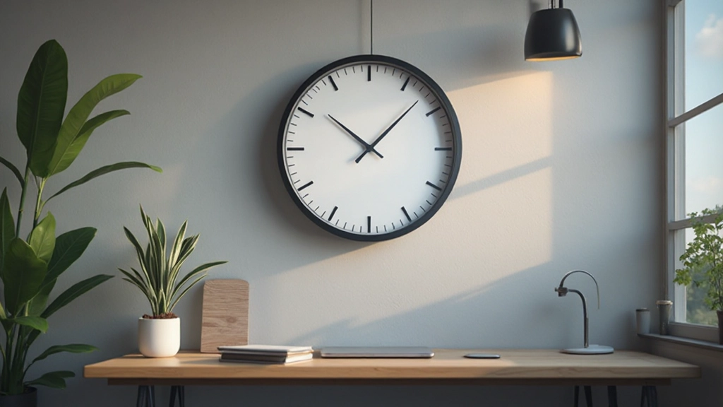 Klok en energieniveauweergang die de natuurlijke concentratie-cycli van het menselijk lichaam toont over een werkdag