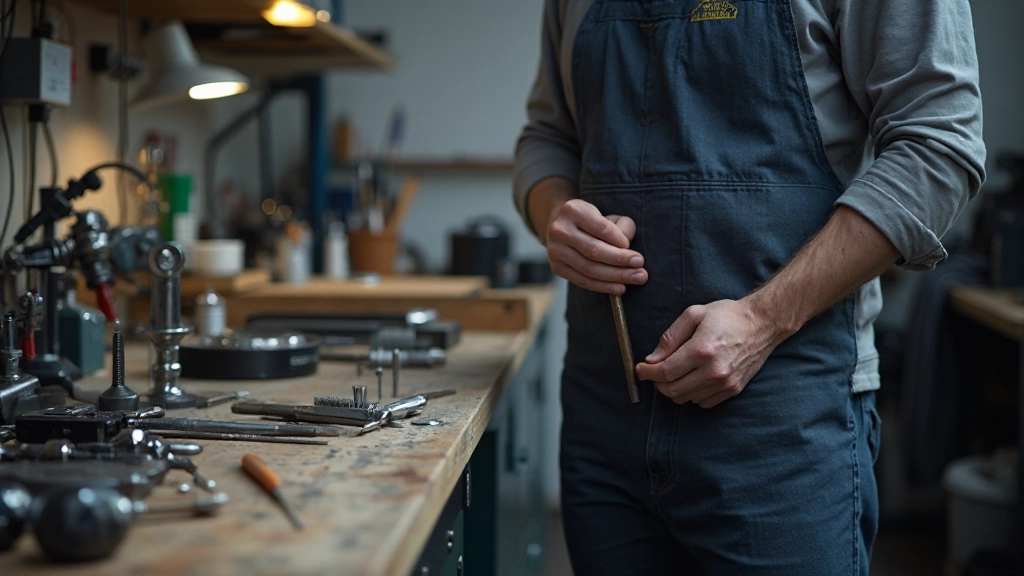 Schoon, goed georganiseerde werkplaats met precisiewerktuigen netjes gerangschikt en gereed voor gebruik